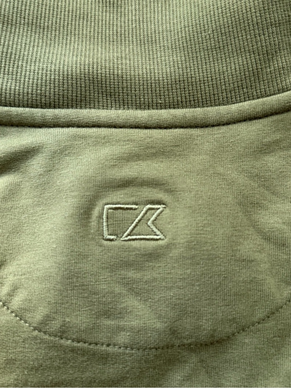 Cutter & Buck Olive High-Neck Full-Zip Cotton Blend Jacket - Women's Size XL - Picture 6 of 7